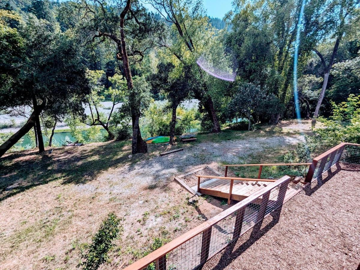 Rivers Breeze Relaxing Riverside Cabin With Private Suite Kayaks Healdsburg Exterior foto